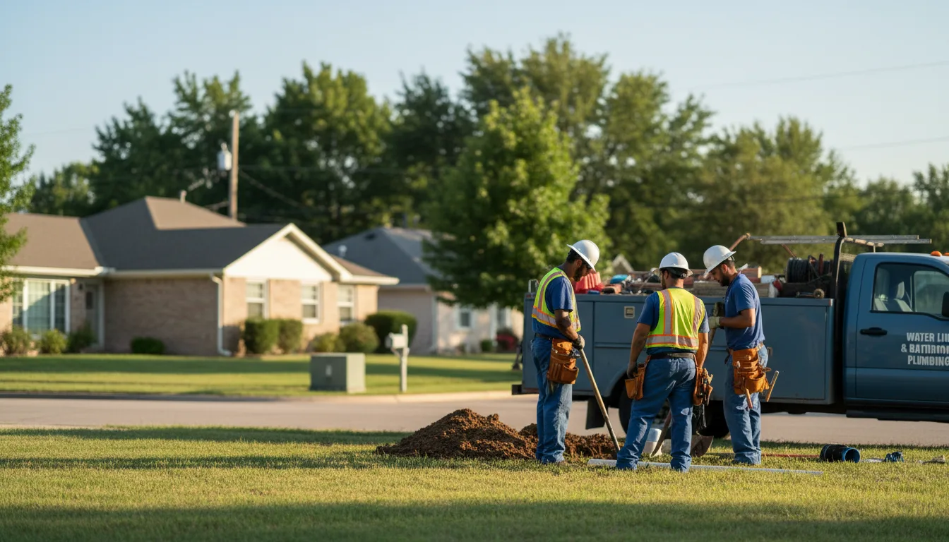 Residential water line and bathroom plumbing service in Wright City, MO